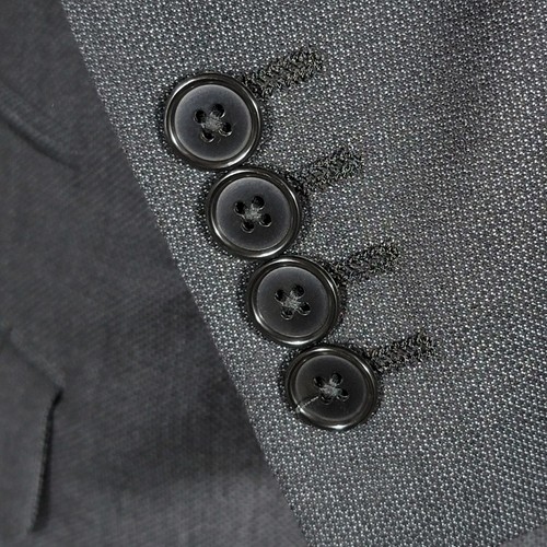 J.Ferrar Mens Sport Coat Blazer Two Button Charcoal Gray Poly Blend Slim Fit 40L - Picture 11 of 16