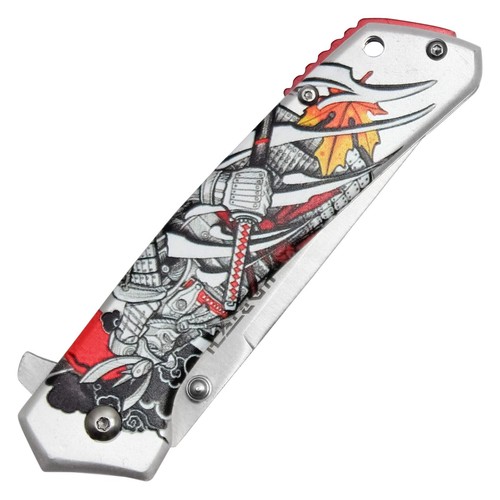 WARTECH 7.75" SPRING ASSISTED TACTICAL SAMURAI POCKET KNIFE EDC HUNTING SHARP SL - Picture 3 of 4