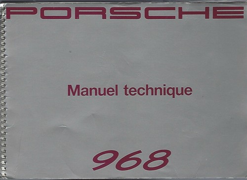 PORSCHE 968 Manuel technique 1992 Betriebsanleitung Französisch BA - Picture 1 of 12