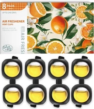 Car Air Freshener Vent Clips, 8 Pack, Provides Long-Lasting Scent, Up to 240 Day