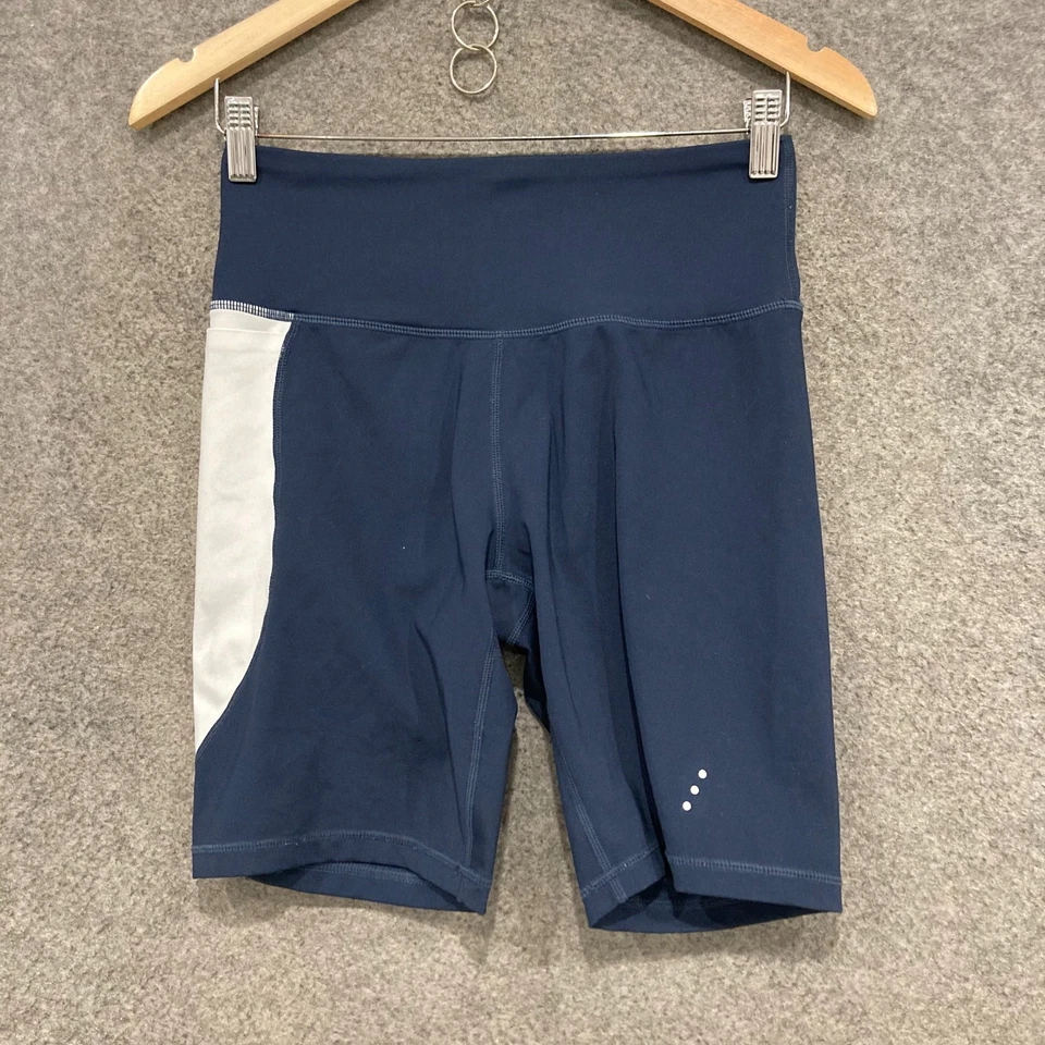 Rec Gen Womens Shorts Size Medium Blue Fitted Stretch Gym Running 22019