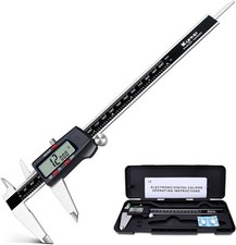 Kynp Digital Caliper, 8 Inch Micrometer Caliper Tool, Vernier 8Inch, Black 