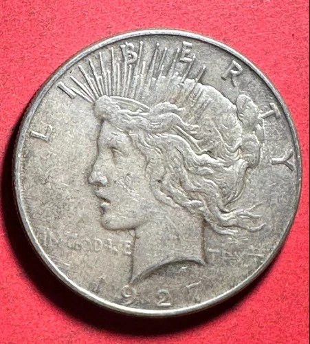 1927S US Peace SILVER Dollar! "San Francisco" Mint! Low Mintage! XF! Old US Coin