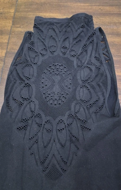 Nuevo sin etiquetas Vestido Last Tango S/M Malla Encaje Cuello Alto Sin Costuras Negro 125483 Foto 2 de 4