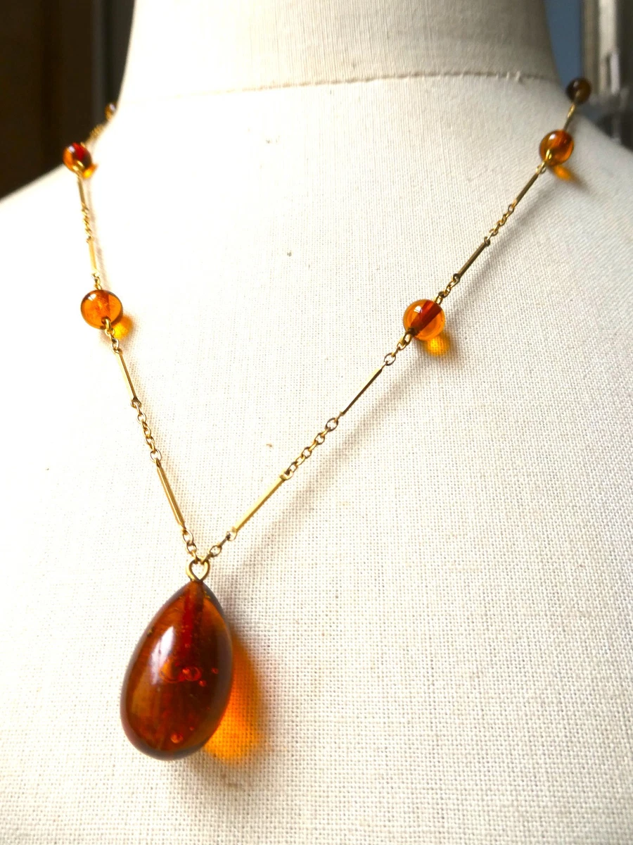 Cœur ambré véritable / Pendentif ambré jaune / Pendentif ambré naturel