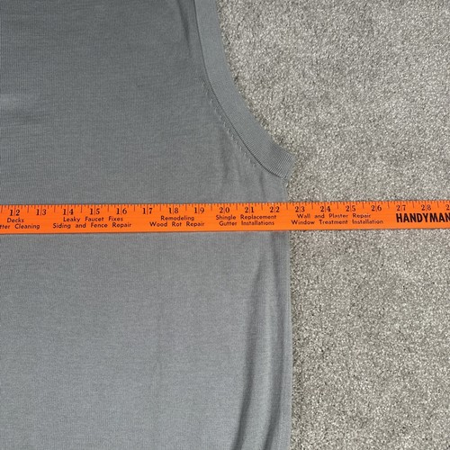 Paul Frederick Quarter Zip Weste Herren Large grau ärmellos Pullover Sweater Geld - Bild 8 von 8