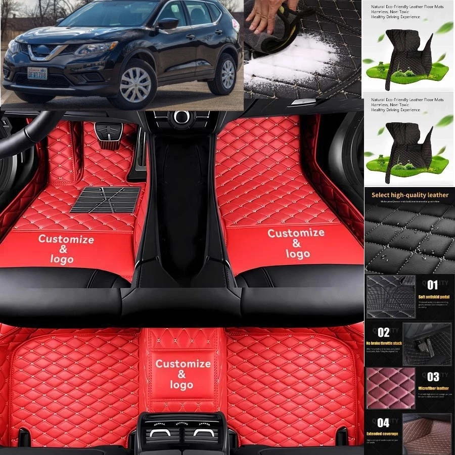For Nissan Rogue Car Floor Mats Luxury Custom Waterproof Carpets Cargo Liners - Изображение 2 из 4