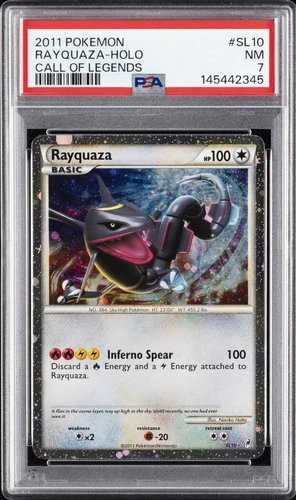 2011 POKEMON CALL OF LEGENDS #SL10 RAYQUAZA-HOLO PSA 7