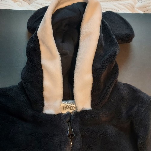 Costume Disney Baby Mickey Soft Snuggle fermeture éclair avec gants à capuche 3-6 mois peluche douce - Photo 4/4
