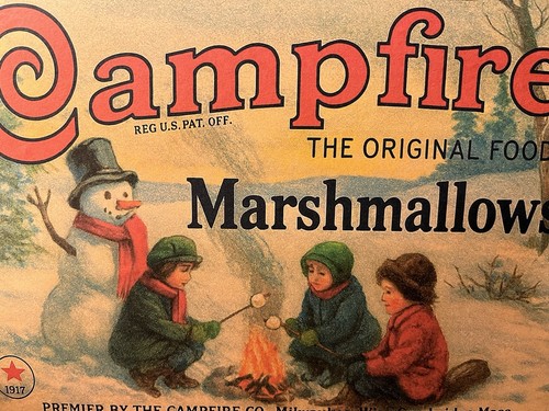 Campfire Marshmallows, Snowman & Kids, RETRO, Christmas Handcrafted Plaque #2 - Picture 2 of 3