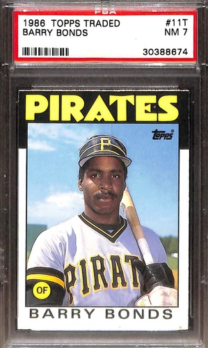 1986 Topps Traded #11T Barry Bonds PSA 7 NM 30388674 