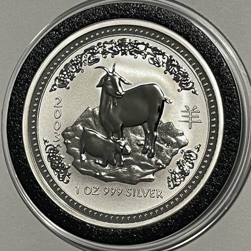 2003 Year of the Goat Chinese Zodiac Coin 1 Troy Oz .999 Fine Silver Round 999 - Bild 11 von 14