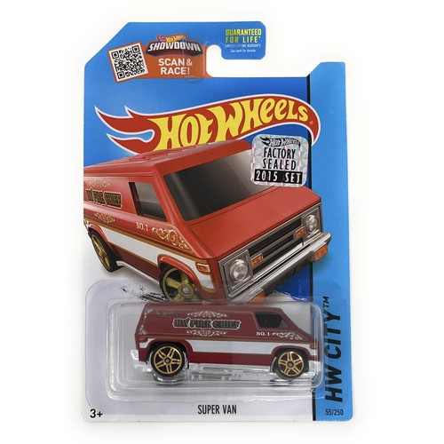 Hot Wheels 2015 Rescue - Super Van (Metalflake Red) #55 - Imagen 1 de 3