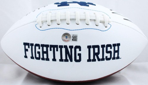 Cole Kmet Michael Mayer Signed Notre Dame Logo Football-Beckett W Hologram - Picture 4 of 6