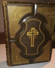 1800s Vintage Holy Bible CATHOLIC FAMILY BIBLE TRANSLATED FROM THE LATIN VULGATE