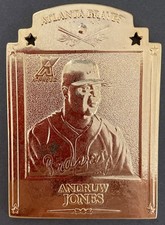 1997 Pinnacle X-Press Gold Metal Works Andruw Jones #3 Baseball Card #92/200!