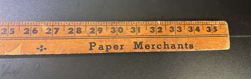 Vintage Bermingham And Prosser Co Yardstick Paper Merchants RARE - Picture 3 of 6