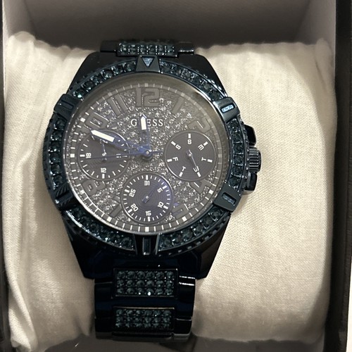 GUESS U0799G6: Men's 48mm Blue-Tone Crystal Multi-function Watch very very clean - Picture 2 of 24