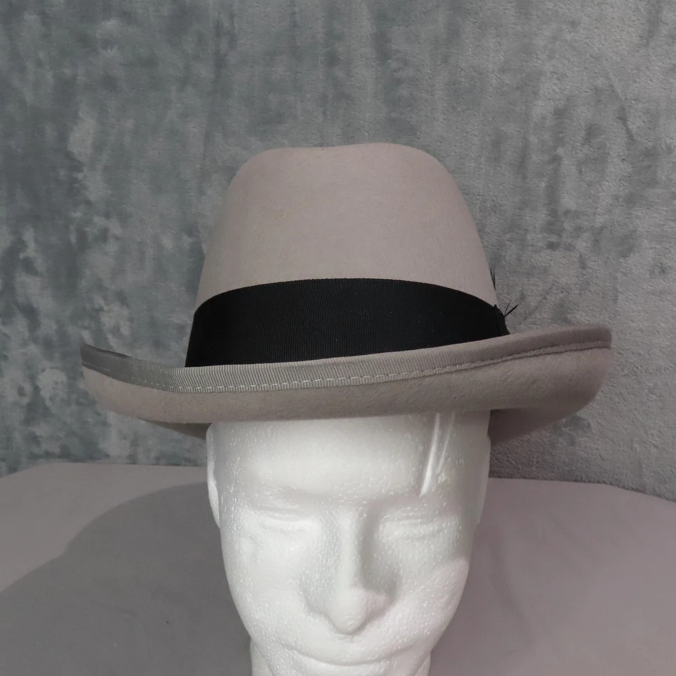 SCALA шляпа крестный отец резинке мужской средний шерсти классический черный группы перо платье - Изображение 2 из 4