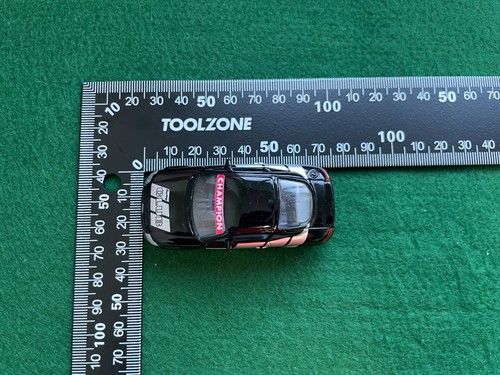 REALTOY AUDI TT COUPE RACE CAR BLACK SILVER STRIPE 1:55 55 - Picture 7 of 7