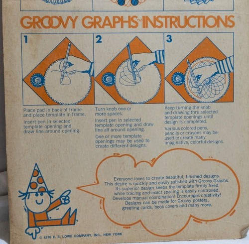1970 Lowe Co Groovy Graphs Travel Spirograph No. 70 NOS - Picture 7 of 7