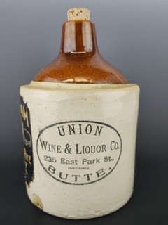 Antique Union Wine & Liquor Co. 235 East Park Street Butte Montana Whiskey Jug