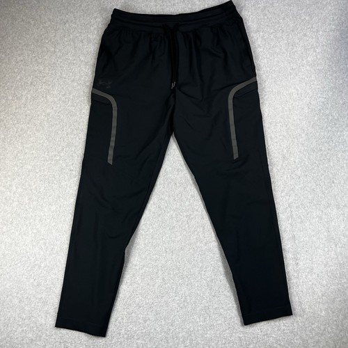 Under Armour Pants Mens XL Black Sportstyle Elite Cargo Jogger Stretch Gym