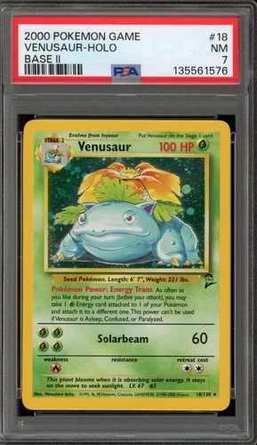 Pokemon Venusaur Base Set 2 Holo Rare #18 PSA 7