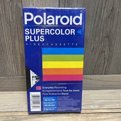 Nastro videocassetta Polaroid Supercolor Plus VHS T-120 vuoto VHS NUOVO SIGILLATO! - Foto 2 di 2