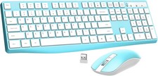 Wireless Keyboard and Mouse Combo, Lovaky 2.4G Full-Sized Ergonomic Keyboard Mou