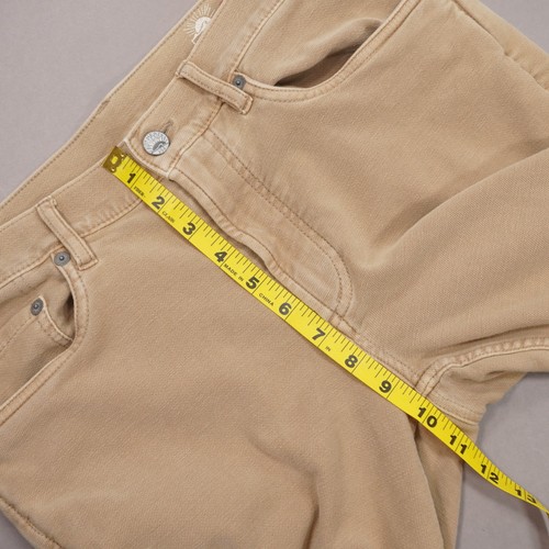 Faherty Stretch Terry 5 Pocket Pants Mens 32X30 Sand Brown Cotton Blend MBC0020 - Picture 11 of 12