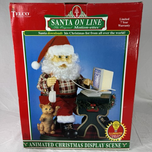 VTG 90’s 1996 Telco Motion-ette Santa On Line Animated Lighted Computer ~ TESTED - Picture 14 of 16