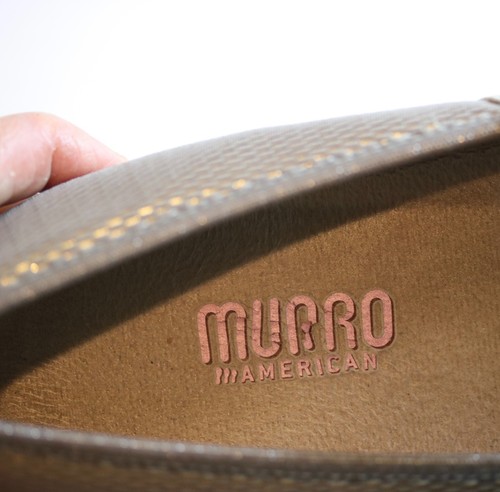 $180 8W wide Women's MUNRO AMERICAN gray METALLIC gold fabric Mary Jane SHOES - Picture 4 of 10