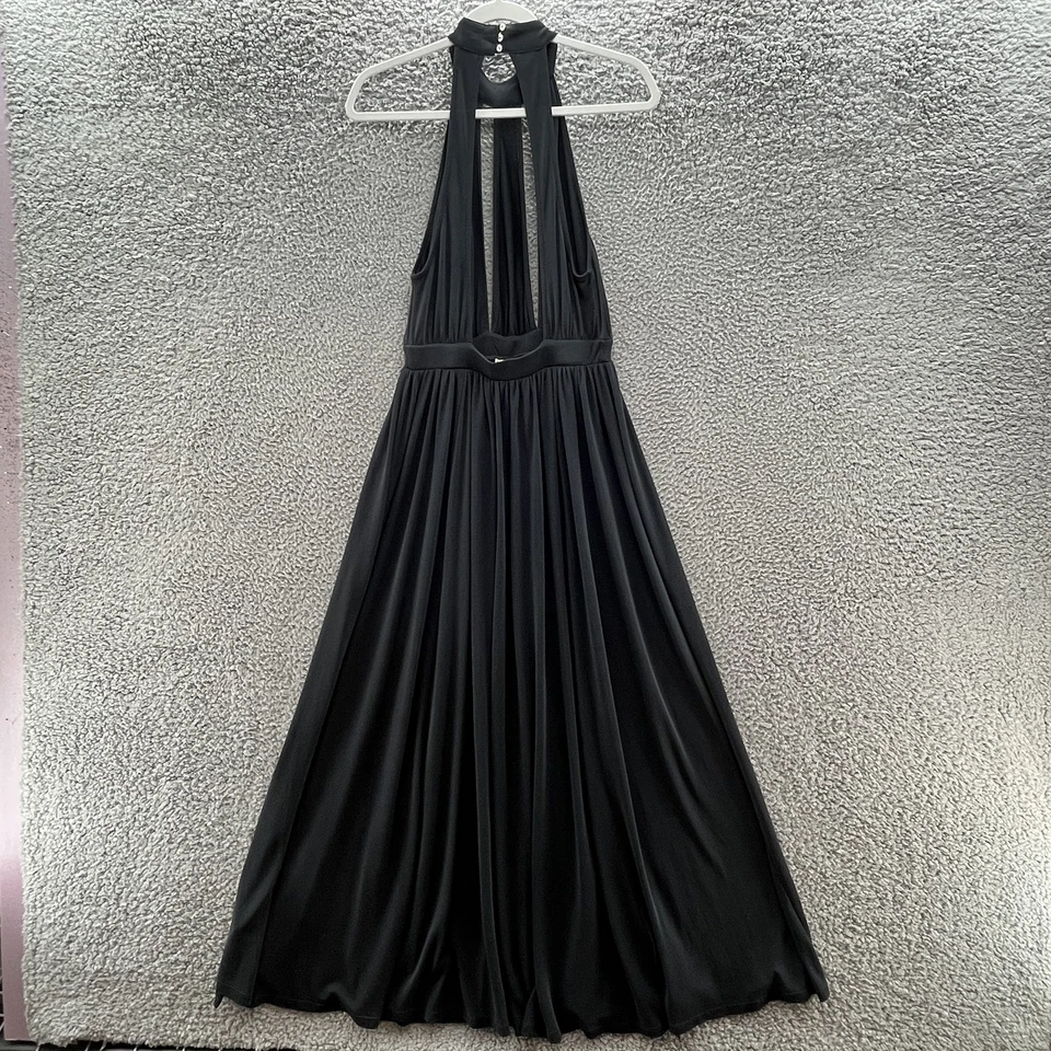 Maxi Vestido Free People FP Playa XS Halter Cuello Cerradura Recorte Aberturas Laterales Fluido Foto 2 de 4