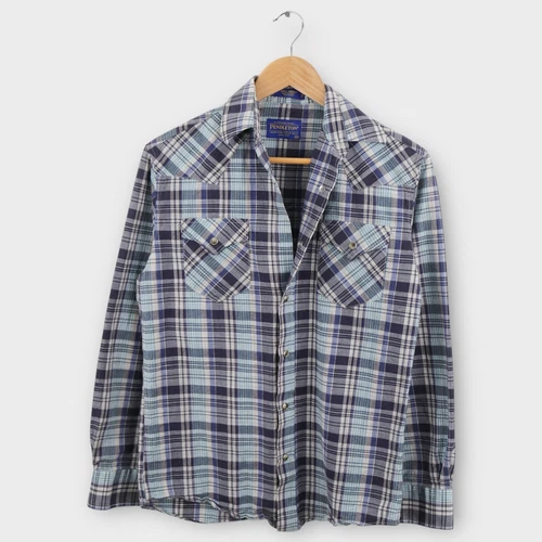 Pendleton Men’s Epic Shirt Plaid Long Sleeve Pearl Snap Western Cowboy Size XXS