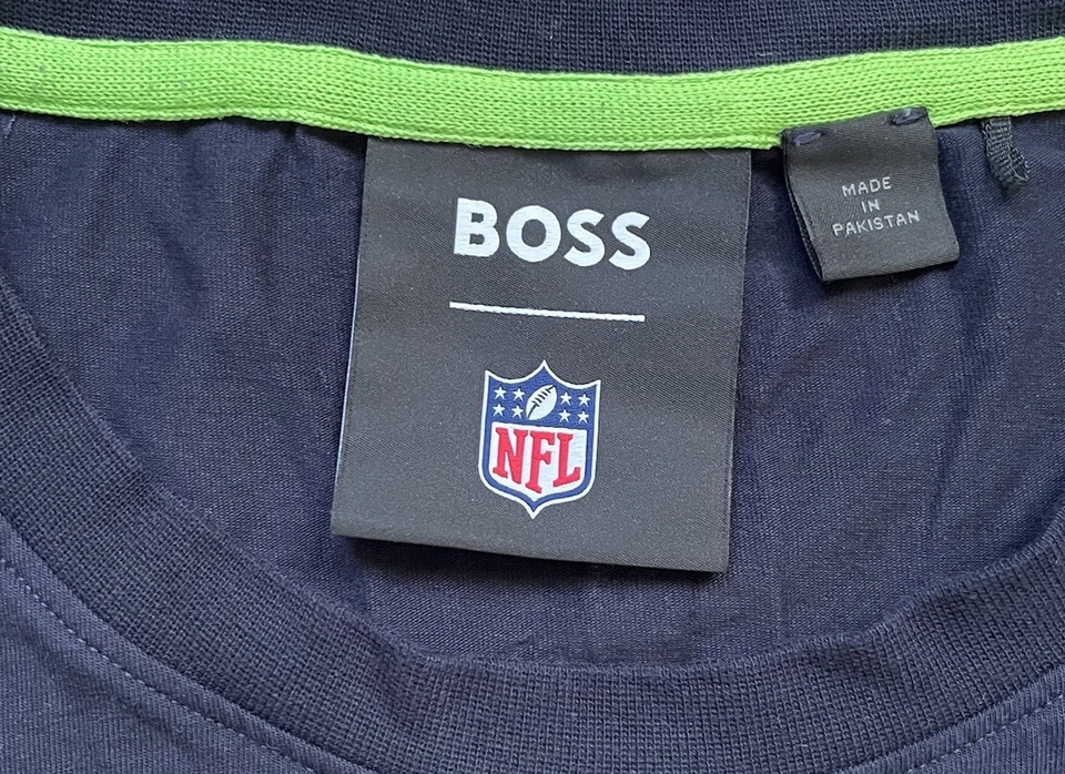 Camiseta para hombre Hugo Boss X NFL Seattle Seahawks talla XXL 2XL rara impecable A1 Foto 3 de 4