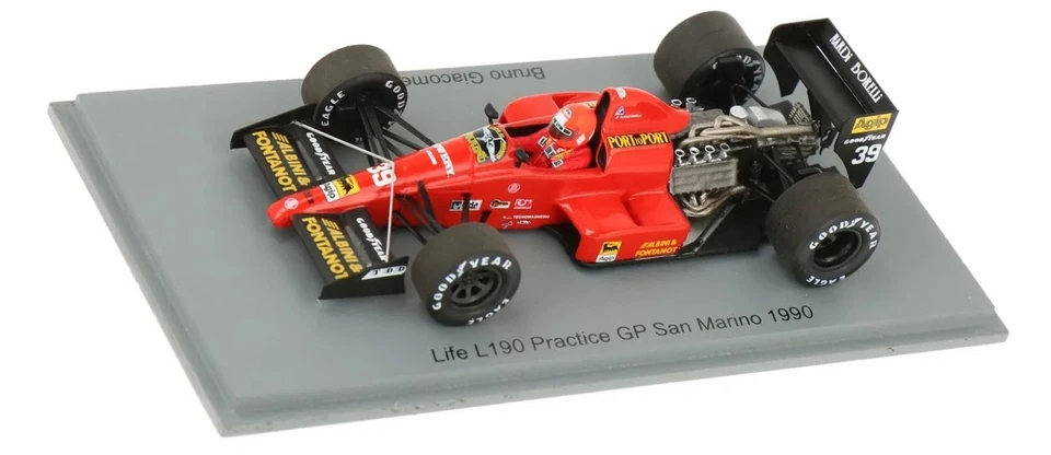Spark S3916 Life F190 #39 San Marino GP 1990 - Bruno Giacomelli 1/43 Scale - Image 4 of 4