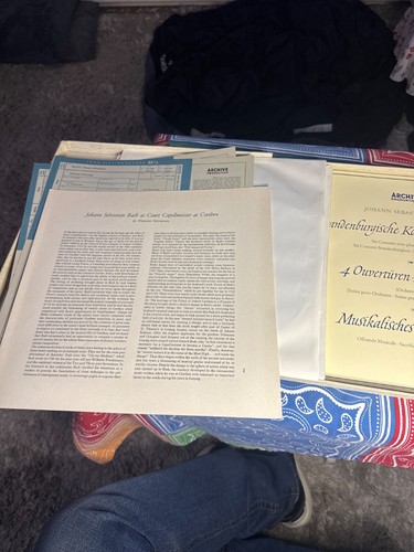 5 LP LINEN BOX ARCHIV Bach BRANDENBURG CONCERTOS/Overtures/OFFERINGS KL-22-26 - Picture 4 of 4