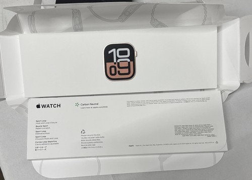 Apple Watch Series 10 46mm GPS Rose Gold w/ Plum Sport Loop MWWV3LW/A.A2 - Photo 7 sur 14