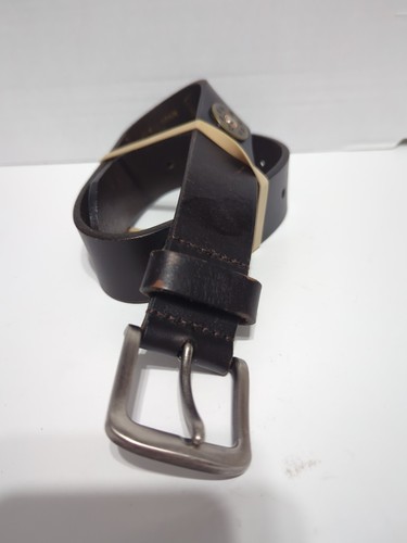 Zep-Pro Kids Black Leather Belt With Inlaid 12 Ga Shotgun Caps Sz: Small EUC! - Picture 2 of 11