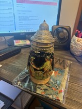 Vintage German Beer Stein 7” Andreas Hofer Innsbruck w/ ornate pewter lid