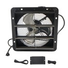Shutter Exhaust Fan 10'' Wall Mount Attic Fan W/ Temperature Humidity Controller