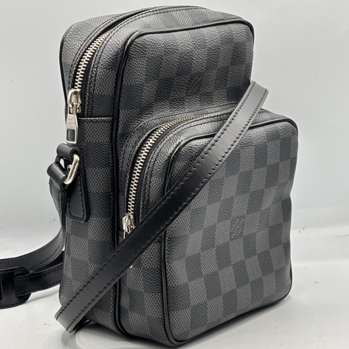 Echte Louis Vuitton unbenutzte Amazon Damier Graphit Tasche Canvas Leder grau Frankreich - Bild 3 von 17