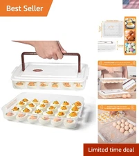 Portable Deviled Egg Tray with Secure Lid - Perfect for Parties and Gatherings