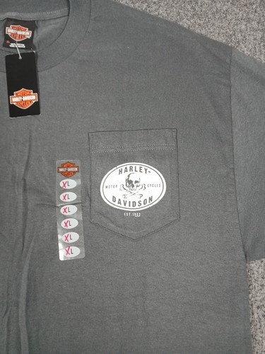 Harley Davidson Tifton Georgia Gray Mens T Shirt Size XL Brand New Double Sided - Picture 7 of 10