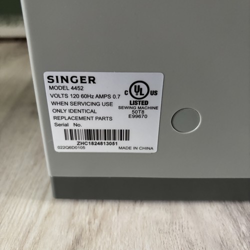 Singer Heavy Duty 4452 Gray Sewing Machine w/ Pedal Used - Bild 8 von 11