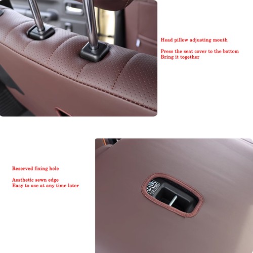 Spandex/PU Car Front and Back Row Seat Cover for Suzuki Jimny 4Door 2023+ Coffee - Picture 10 of 10