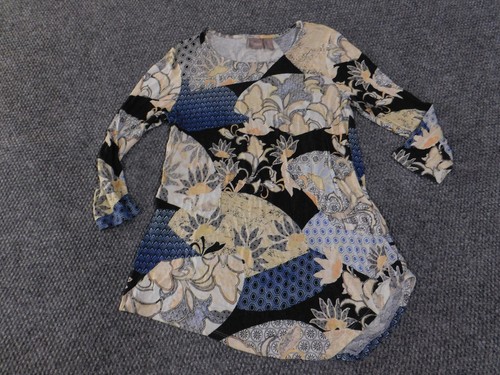 Blusa túnica elástica con retazos florales multicolor para mujer Chicos 0 - Imagen 2 de 13