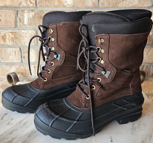 Kamik® 3M isolierter wasserdichter Schneestiefel in Dunkelbraun ~ Herrengröße 11 - Bild 5 von 12