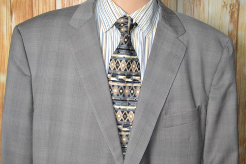 Jos A Bank Reserve Men Super 120s Beige Check 2 Button Suit Sz 54R Wst 48x28 - Picture 4 of 21